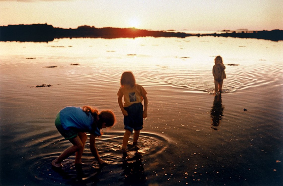 3 kids in water