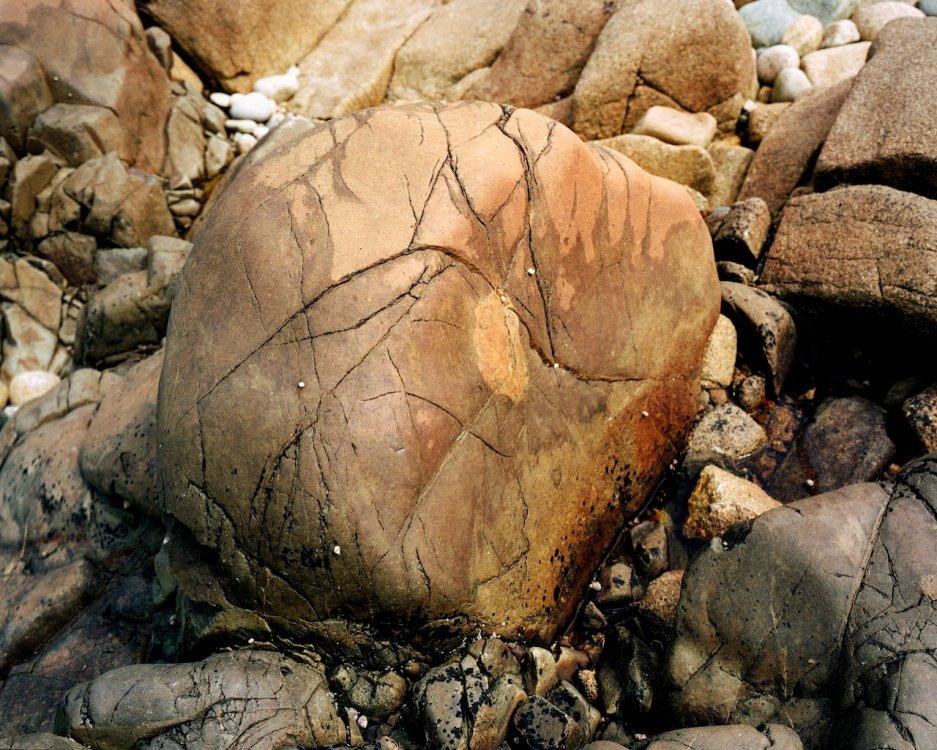 rocks with lines